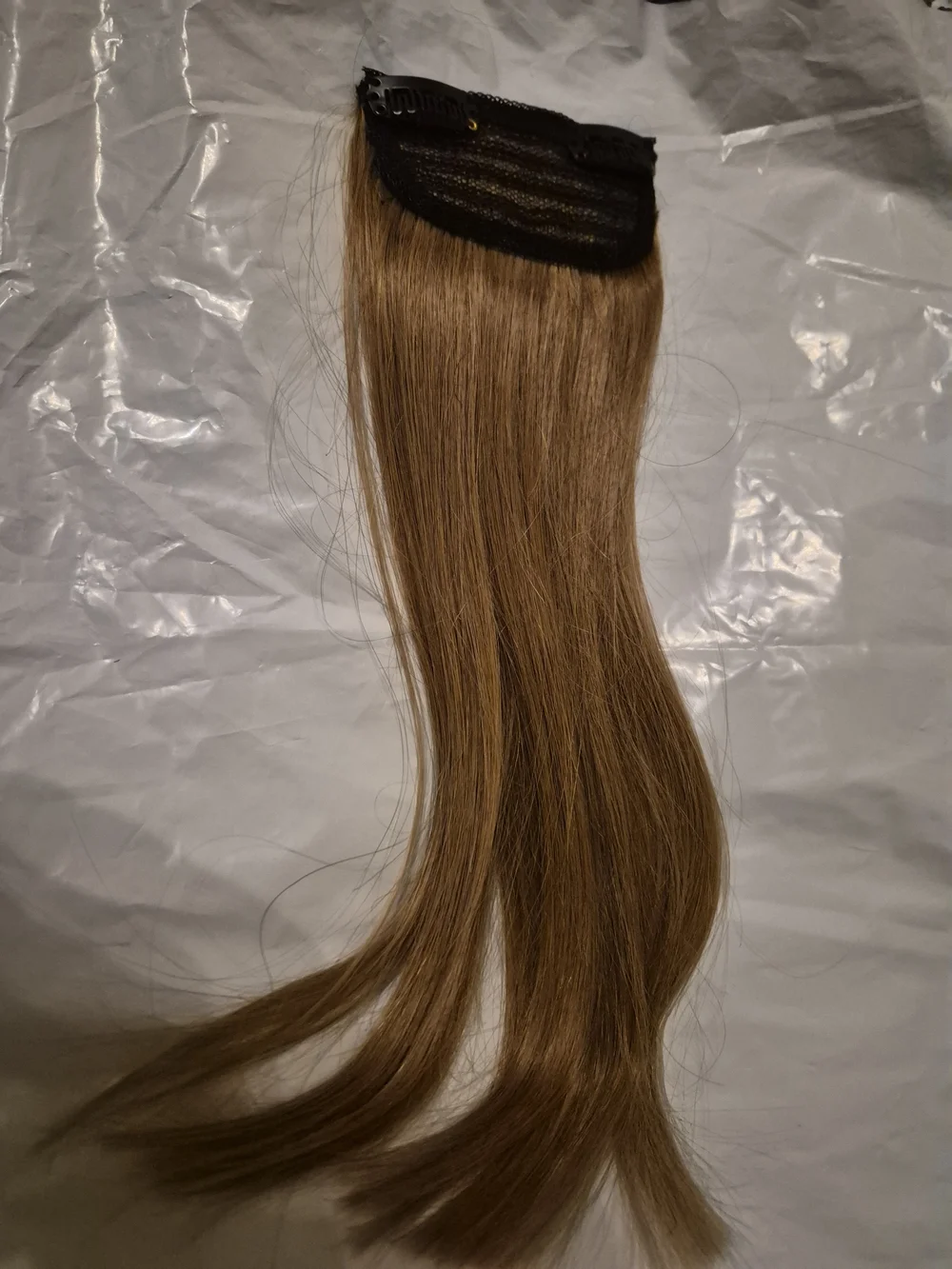 Human hair Clip-In Hair Extension - Light Brown